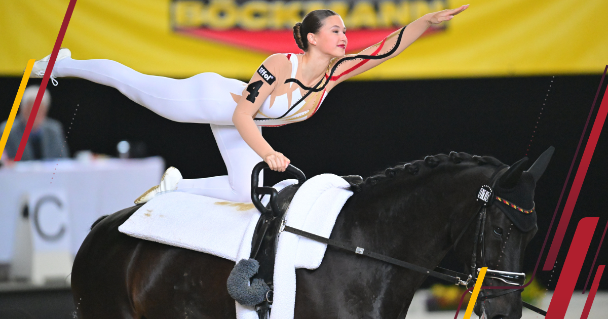 Mira Lehnen voltigiert mit Team Deutschland zu Gold
