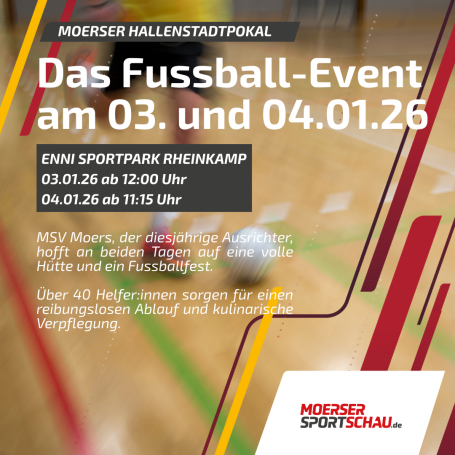 Moerser Hallenstadtpokal – Wenn Moers gemeinsam Fußball lebt